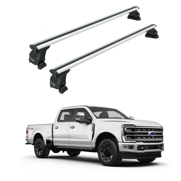 For Ford F250 Bed Rack for Retractable Covers with T-slots 2015-Up Silver