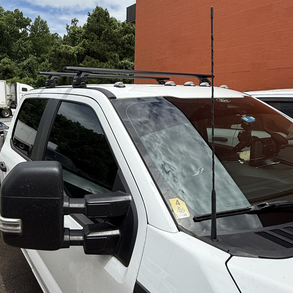 For Ford F350 (2017-Up) Roof Rack Cross Bars Fits Naked Roof w/Hidden Fixing Points Black