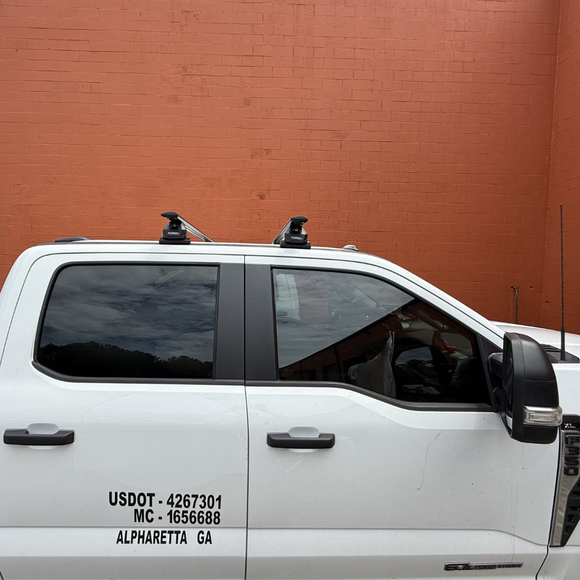 For Ford F350 (2017-Up) Roof Rack Cross Bars Fits Naked Roof w/Hidden Fixing Points Black