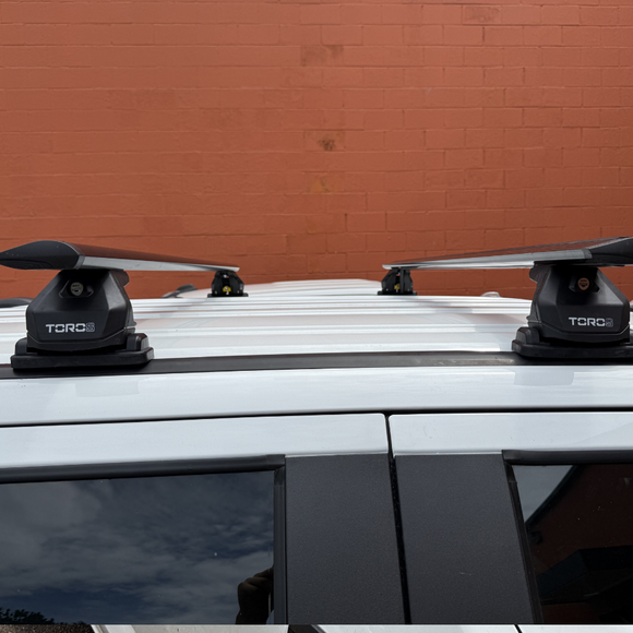 For Ford F350 (2017-Up) Roof Rack Cross Bars Fits Naked Roof w/Hidden Fixing Points Black