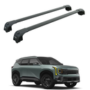 Für Kia Seltos 2021-Up Dachträgersystem, Aluminium-Querstange, Metallhalterung, abschließbar, Silber-1