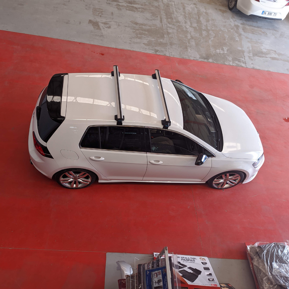 For Volkswagen Golf 5D (MK7) 2012-2019 Roof Rack Cross Bar Normal Roof Silver
