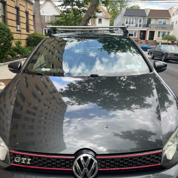 For Volkswagen Golf 5D (MK6) 2008-2012 Roof Rack Cross Bar Normal Roof Black - 0