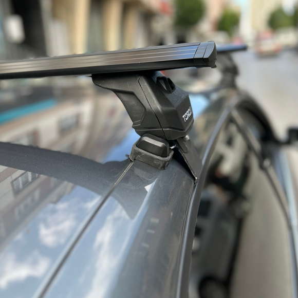 Für Volkswagen Jetta 2005–11 Dachträger, Querträger, Metallhalterung, normales Dach, Alu, Schwarz