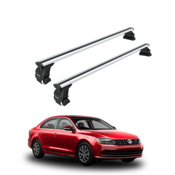 For Volkswagen Jetta (MK6) 2011-2018 Roof Rack Cross Bar Normal Roof Silver