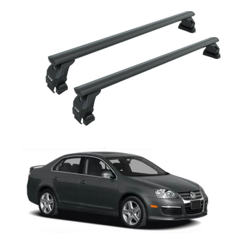 For Volkswagen Jetta (MK5) 2005-2011 Roof Rack Cross Bar Normal Roof Black