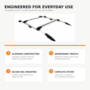 For Chevrolet City Express Roof Rails and Roof Rack Cross Bars Plus Silver Color-4