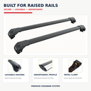 For Chevrolet City Express Roof Rails and Roof Rack Cross Bars Plus Silver Color-14