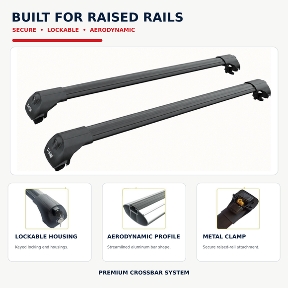 For Chevrolet City Express Roof Rails and Roof Rack Cross Bars Plus Silver Color