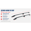 For Chevrolet City Express Roof Rails and Roof Rack Cross Bars Plus Silver Color-12