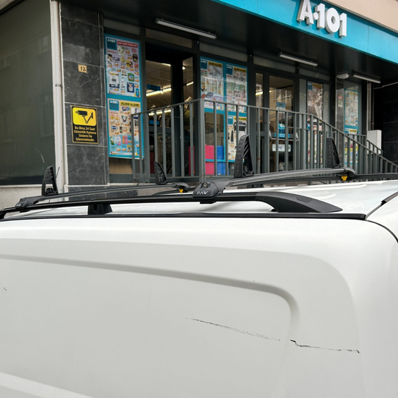 For Chevrolet City Express Roof Rails and Roof Rack Cross Bars Plus Silver Color
