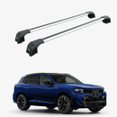 Für BMW X5 G05 2018-Up Dachträgersystem, Aluminium-Querstange, Metallhalterung, bündige Schienen, Schwarz-1