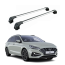 For Hyundai i30 Estate 2012-2017 Roof Rack Cross Bars Flush Rail, Silver-1