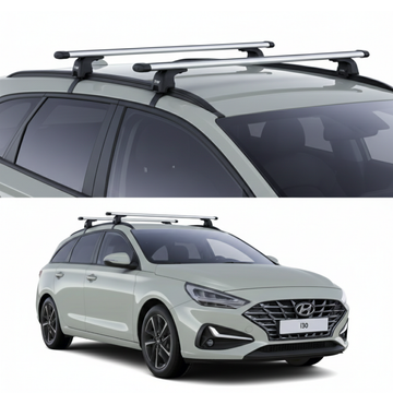 333. Kompatibel mit abschließbaren Aluminium-Dachträgern für Fahrzeuge mit Standarddach Toros Pro 3 Silver - 0