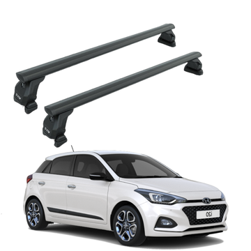 For Hyundai i20 (2014-2020) Roof Rack Cross Bars Fix Point Pro 6, Black