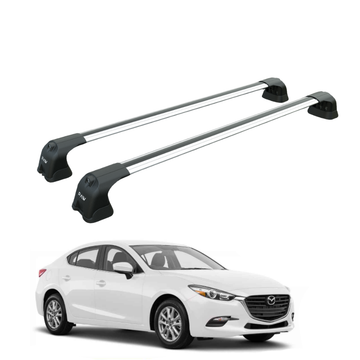 For Mazda 3 Sedan (2014-2018) Roof Rack Cross Bars Fix Point, Silver