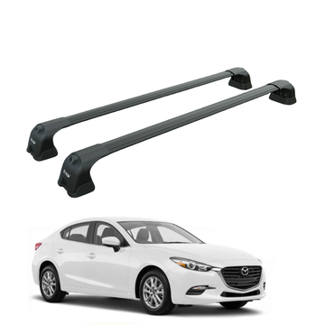 For Mazda 3 Sedan (2014-2018) Roof Rack Cross Bars Fix Point, Black