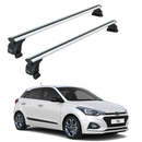 For Hyundai i20 (2014-2020) Roof Rack Cross Bars Fix Point Pro 6, Silver-1