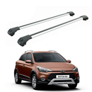 For Hyundai i20 Active 2015-2020 Roof Rack Cross Bars Raised Rail, Silver-1