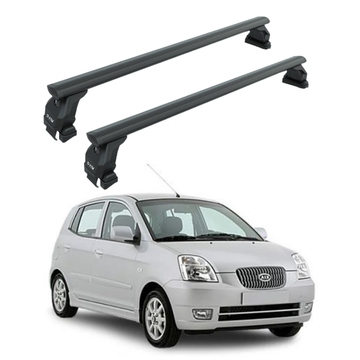 For Kia Picanto 2004-2011 Roof Rack Cross Bars Normal Roof Alu Black