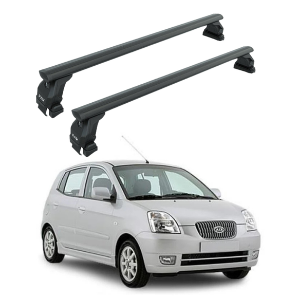 444. Kompatibel mit abschließbaren Aluminium-Dachträgern für Fahrzeuge mit Standarddach Toros Pro 4 Black