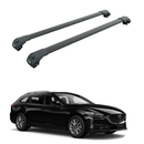 For Mazda 6 Estate 2013-2016 Roof Rack Cross Bars Raised Rail, Black-1