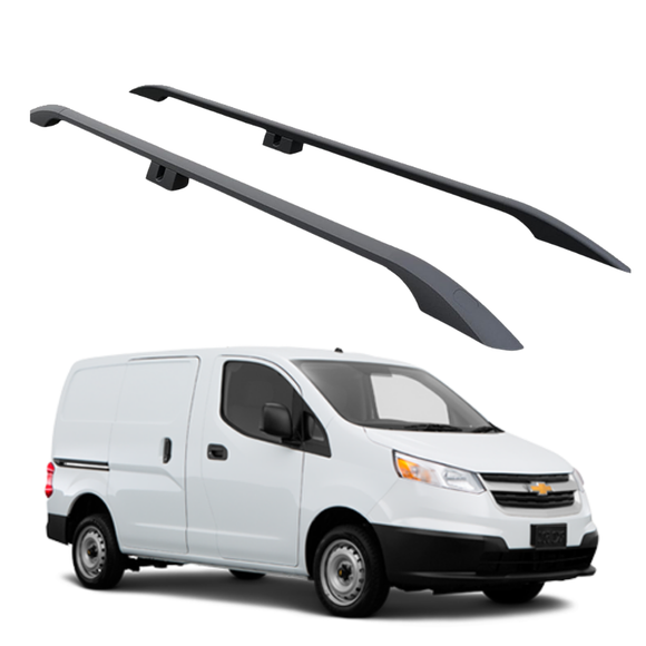 For Chevrolet City Express 2014-2025 Roof Side Rails Ultimate Style Alu Plus Black