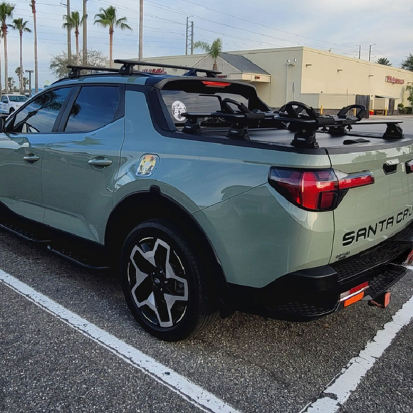For Hyundai Santa Cruz Bed Rack Cross Bars Roof Rack 3qty, Black
