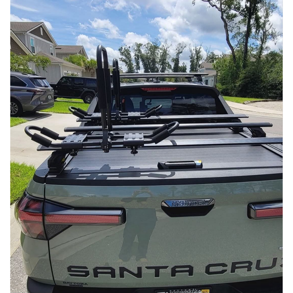 For Hyundai Santa Cruz Bed Rack Cross Bars Roof Rack 3qty, Black