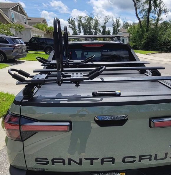 For Hyundai Santa Cruz Bed Rack Cross Bars, Black, 2 Qty
