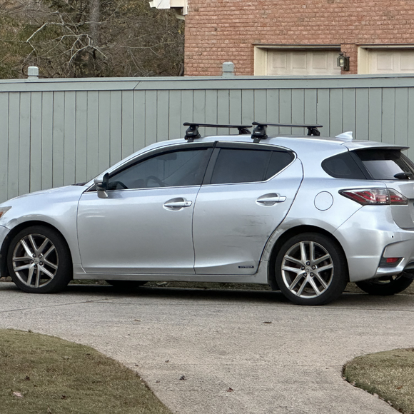 For Lexus CT 200H (2011-2017) Roof Rack Cross Bars Normal Roof Pro 4, Silver