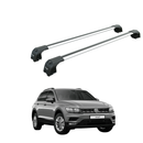 Für Volkswagen Tiguan 2016-Up Dachträger Querstange Metallhalterung Erhöhte Schiene Alu Silber-1