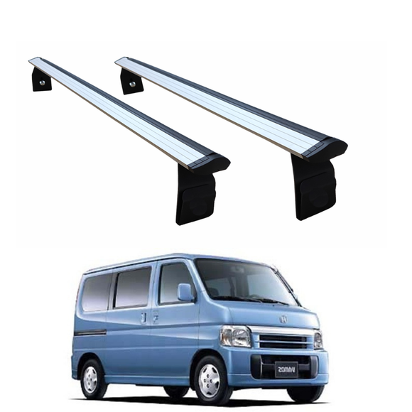 For Honda Vamos 1999-2018 Roof Rack Cross Bars Aluminum Rain Gutter Silver