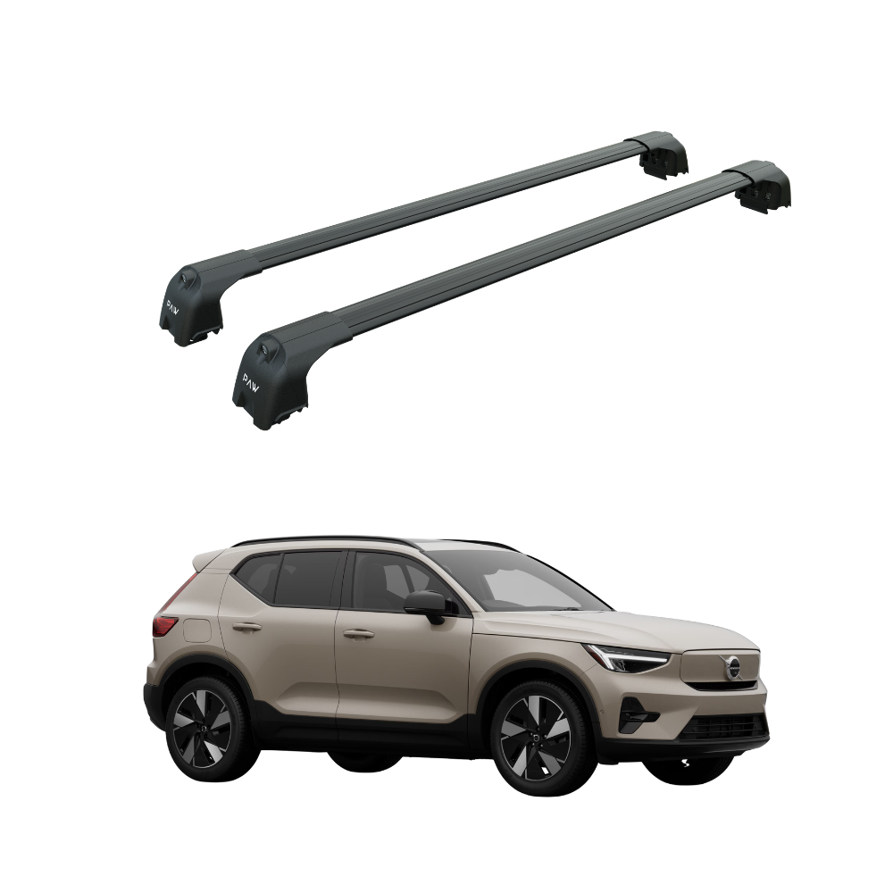 For Volvo EX40 (2026+) Roof Rack Cross Bar Set -Flush Rail Roof -Black ...