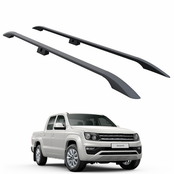 For Volkswagen Amarok 2010-2021 Aluminium Roof Rack Rails Side Bars, Black