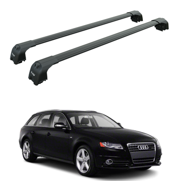 For Audi A4 Avant 2008-2016 Roof Rack Cross Bars Flush Rail Black
