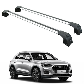 For Audi Q2/SQ2 2016-2025 Roof Rack Cross Bars Normal Roof Alu Silver
