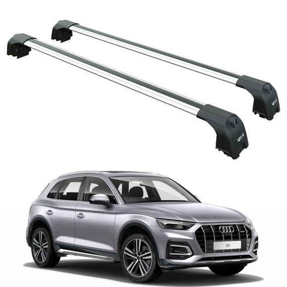 For Audi Q5 Sportback 2021-2025 Roof Rack Cross Bars Flush Rails Alu Silver