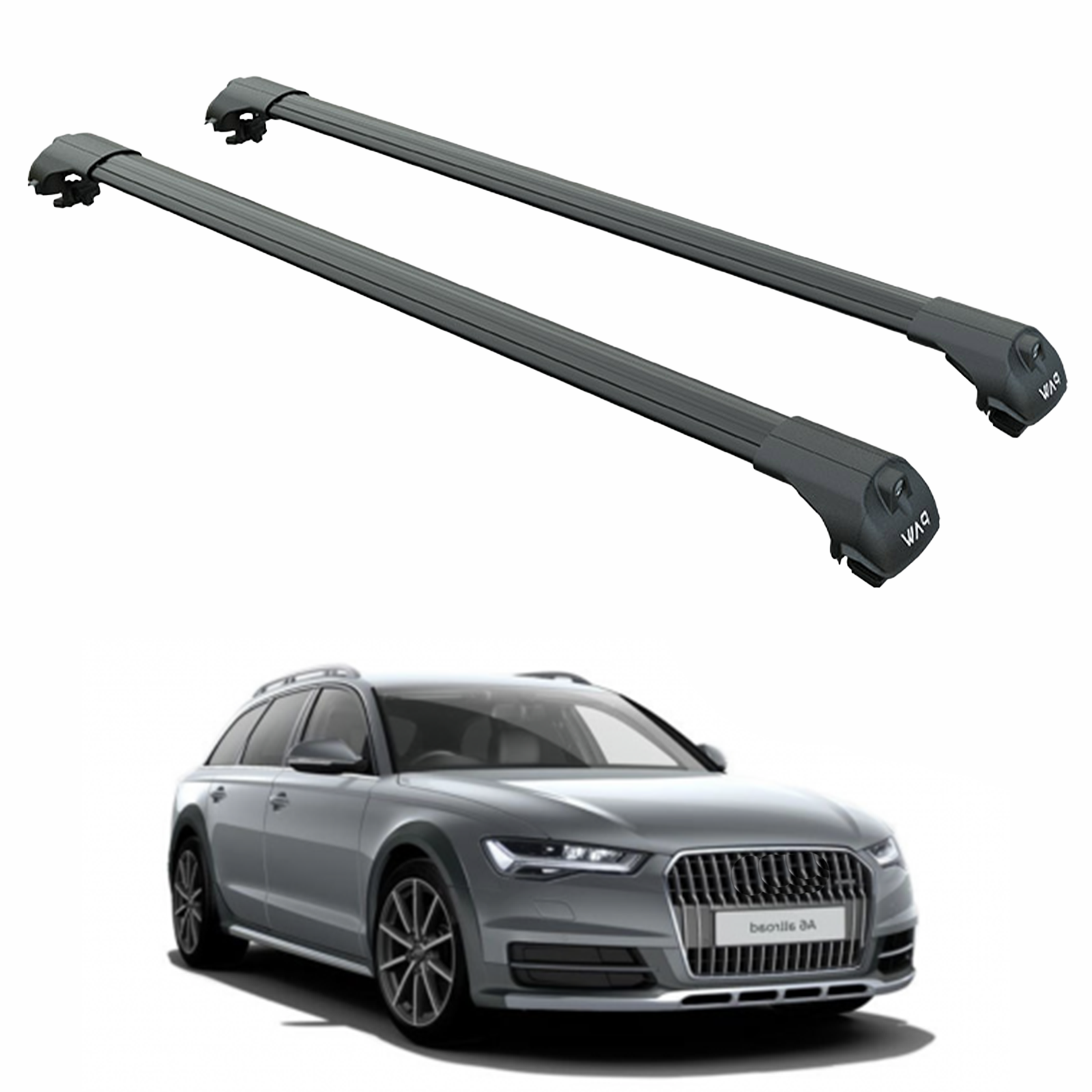 For Hyundai Venue 2020-2025 Roof Rack Cross Bars Raised Rail Aluminum Black