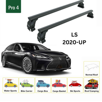 For Lexus LS 2020-2025 Roof Rack Cross Bars Normal Roof Alu Black - 0