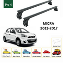 For Nissan Micra K13 2013-2017 Roof Rack Cross Bars Normal Roof Alu Silver-2