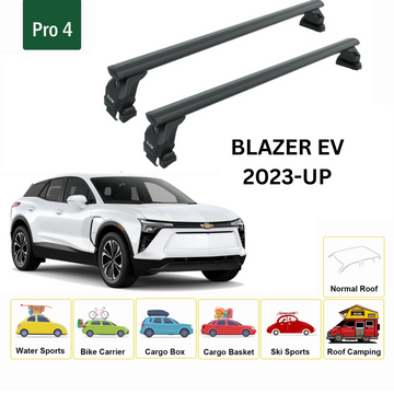 For Chevrolet Blazer EV 2023-2025 Roof Rack Cross Bars Normal Roof Alu Black - 0