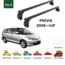 For Toyota Previa 2006-2019 Roof Rack Cross Bars Normal Roof Alu Black-2