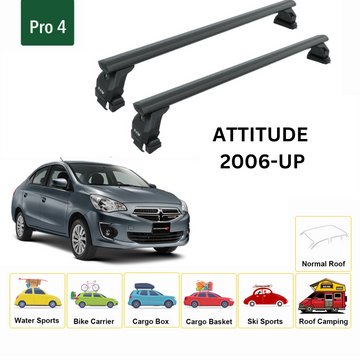 For Dodge Attitude 2006-2011 Roof Rack Cross Bars Normal Roof Alu Black - 0