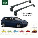 For Volkswagen Golf 5D (MK6) 2008-2012 Roof Rack Cross Bar Normal Roof Alu Black-2