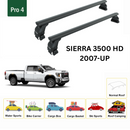 For Gmc Sierra 3500 2007-2014 Roof Rack Cross Bars Normal Roof Alu Black-2