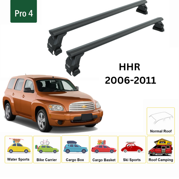 For Chevrolet HHR 2006-2011 Roof Rack Cross Bars Normal Roof Alu Black