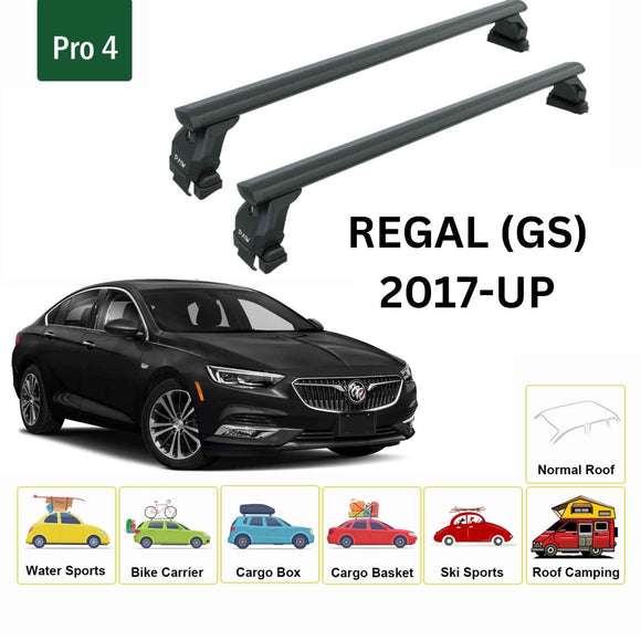 For Buick Regal (GS) 2017-2025 Roof Rack Cross Bars Normal Roof Black