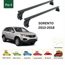 For Kia Sorento 2013-2018 Roof Rack Cross Bars Normal Roof Alu Black-2