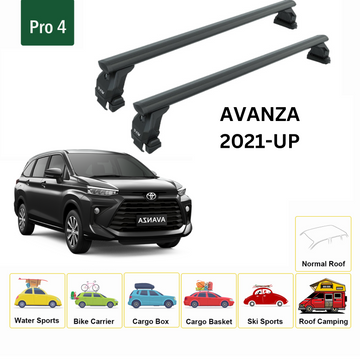 Für Toyota Avanza 2021-Up Dachträger Querträger Metallhalterung Normales Dach Alu Schwarz - 0